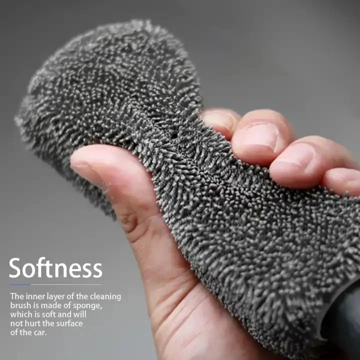Car Wheel Cleaning Brush Profession Tire Auto Cleaning Detailing Care Wet  Dry Wheel Tire Rim Clean Brush Goods Accessory