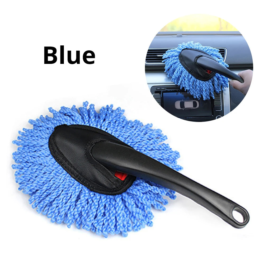 Car Dust Removal Small Duster Wipe Car Soft Brush Cleaning Mini Bristle Brush Dust Removal Nanofiber Car Interior cleaning mop